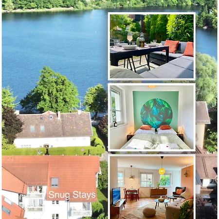 Snug Stays I 3 Zimmer Design Apartment Am See Mit Garten I Home Office I Highspeed Wifi Weßling Exterior foto